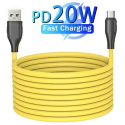 PD 20W USB Type C V8 Fast Charging Data Cable For iPhone 16 15 Samsung Xiaomi Tablet Laptop USB C Android Quick Charge Cables