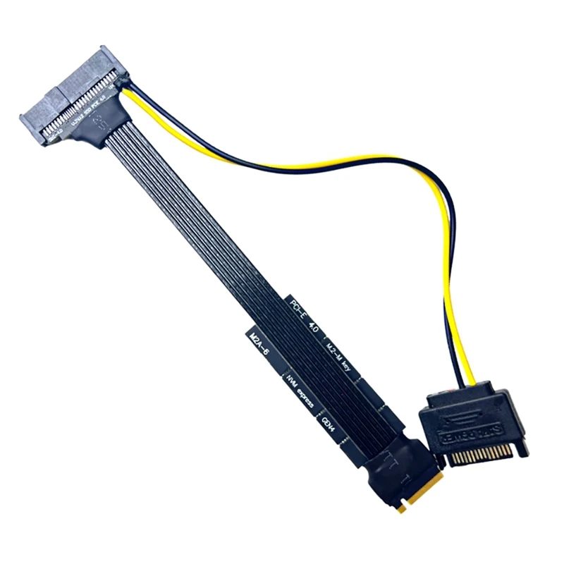 Посеребренный M.2 для NVME к U.2 U.3 твердотельный накопитель SSD адаптер PCI-E 4,0 GEN4 Высокоскоростной Переходник Удлинительный кабель