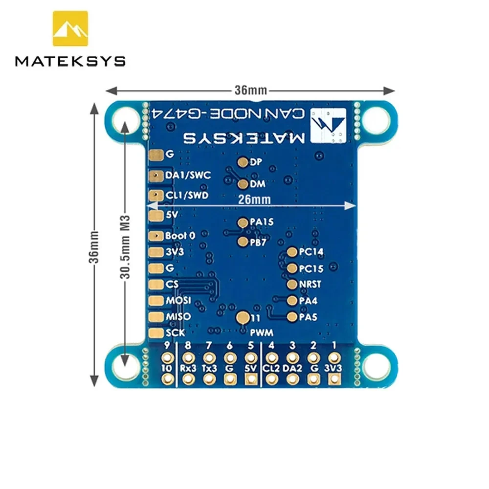 MATEK CAN-G474 Board with 5Mbit/s CAN Transceiver and STM32G474 MCU AP_PERIPH CAN NODE for RC FPV Drone