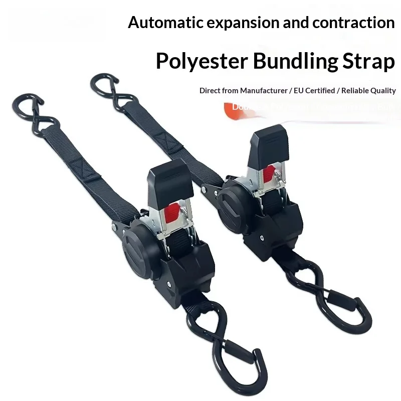 Automatic cargo recycling tensioner car strap motorcycle fixed cargo strap