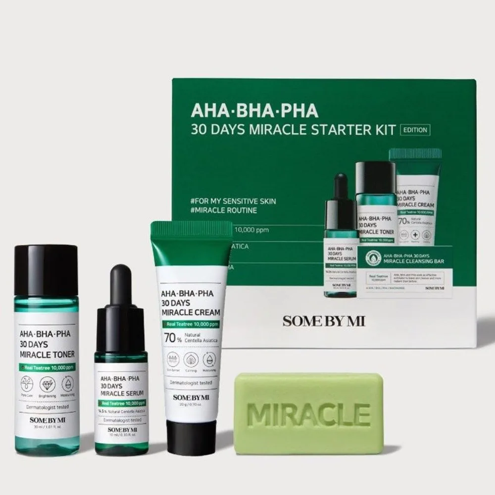 

Корейский набор Some By Mi AHA BHA PHA 30 Days Miracle Toner Travel Kit - пробный набор 3-в-1 для отшелушивания и ухода от акне