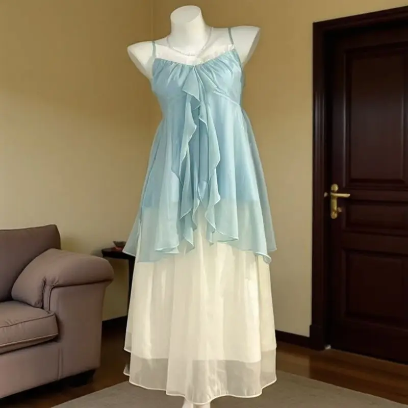 عادية شاطئ نمط 2 قطعة تنورة مجموعات النساء Y2k المحاصيل سترة علوية + التنانير الصغيرة الحلو أنيقة Kawaii خمر الدعاوى الكورية الموضة #1