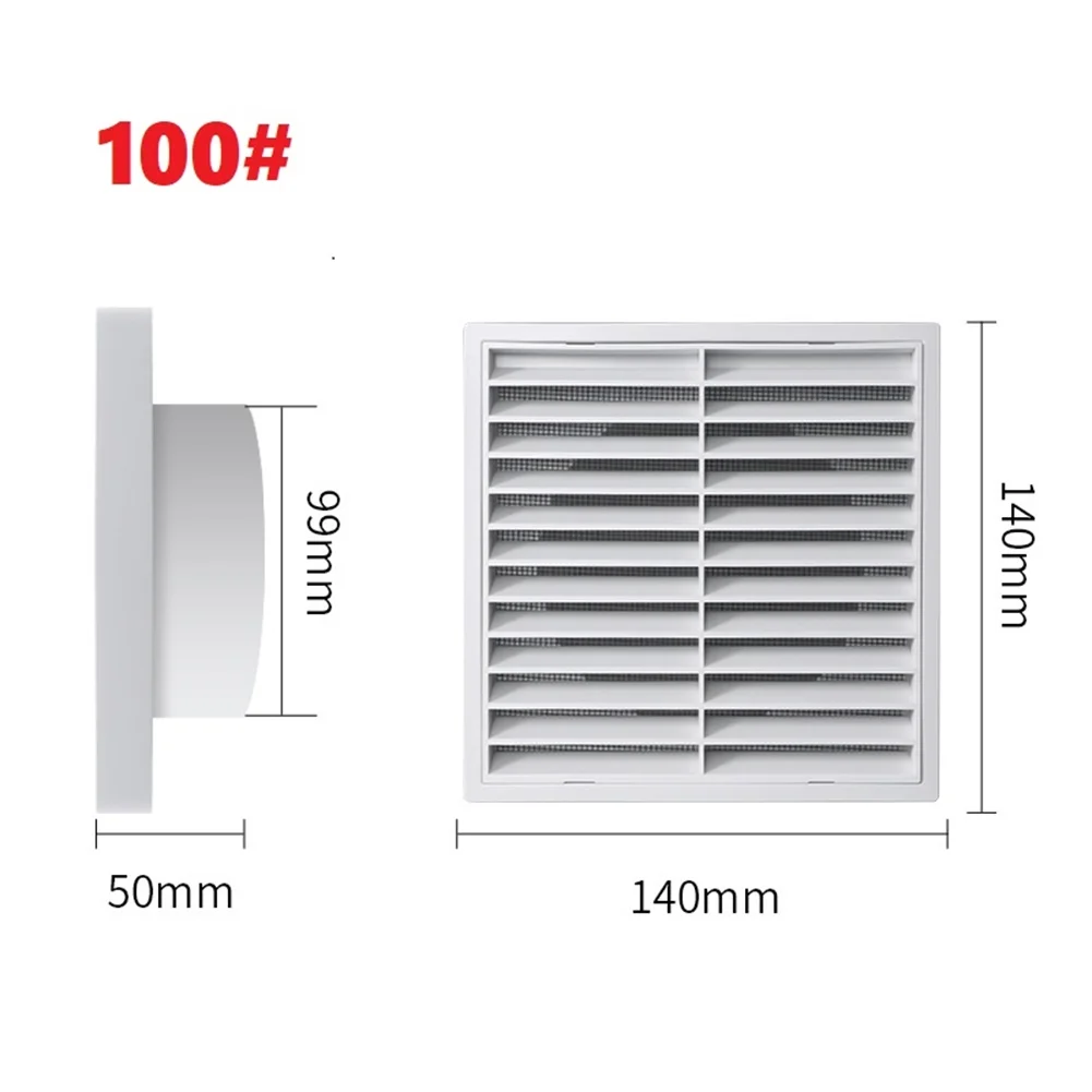 Double Layer Air Vent Grille for Central AC Made of ABS Plastic Featuring Adjustable Louvers and Mesh Screen for Pest Prevention