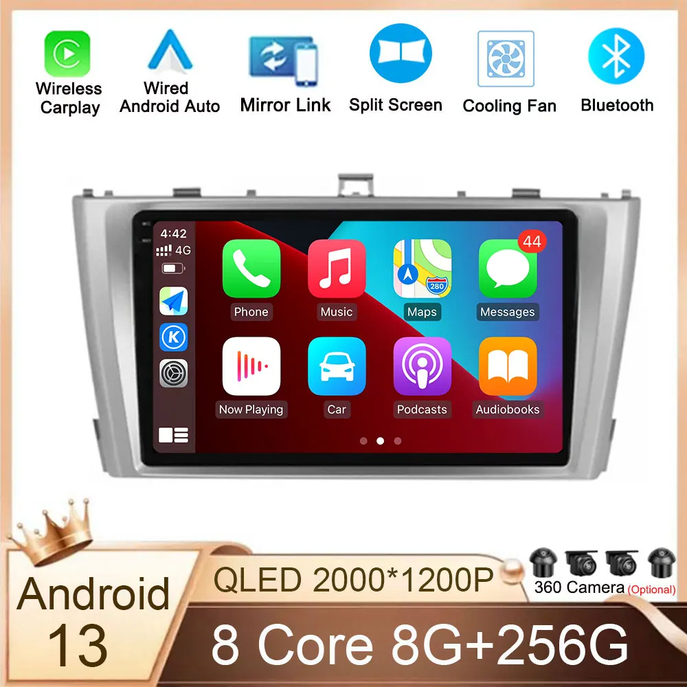 

QLED Touch Screen Android 13 Car Radio For Toyota Avensis T27 2009 - 2015 GPS Navigation Multimedia Player Carplay DSP Auto