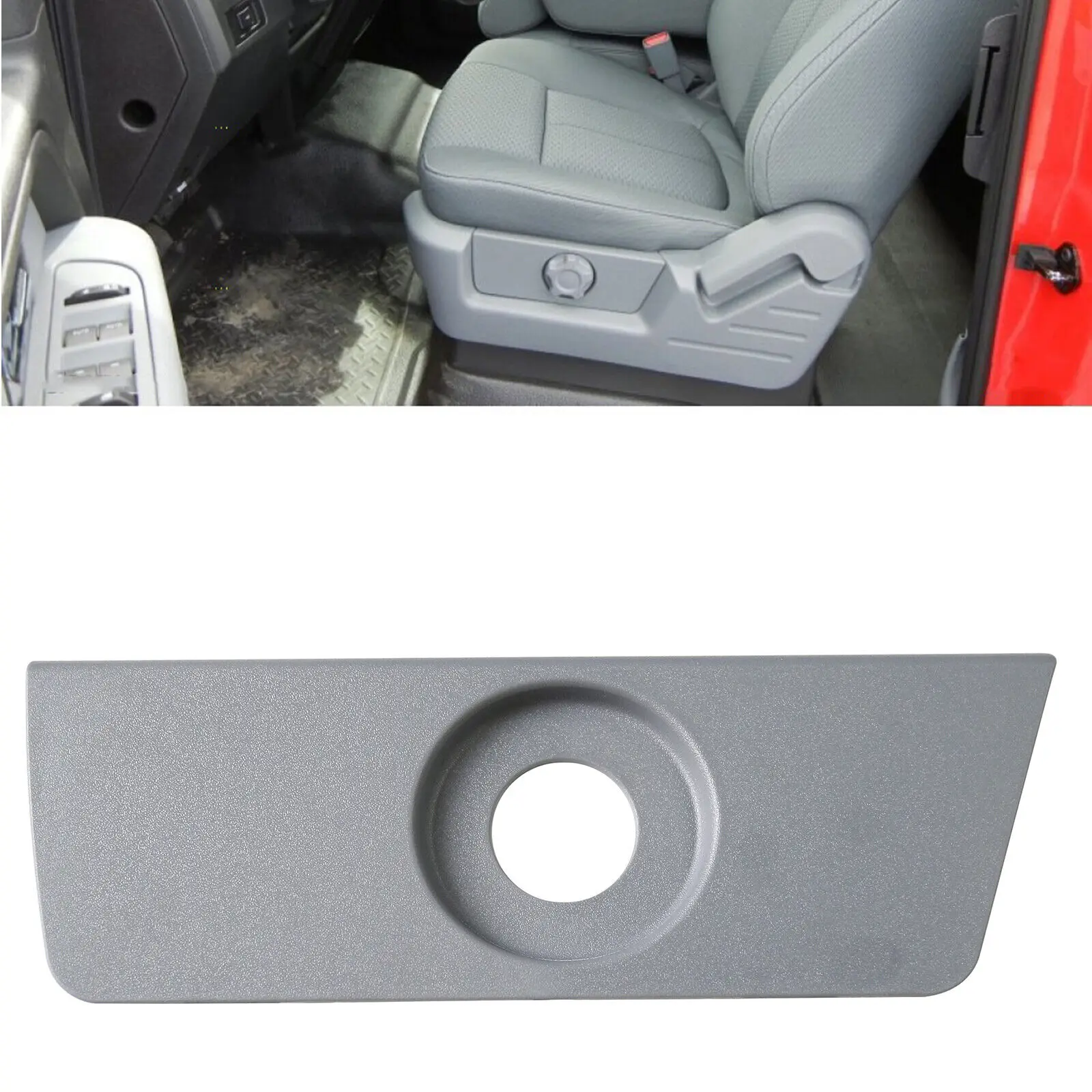 Per 2011-2014 Ford F150 lato sinistro/destro manuale interruttore sedile lombare pannello alloggiamento grigio