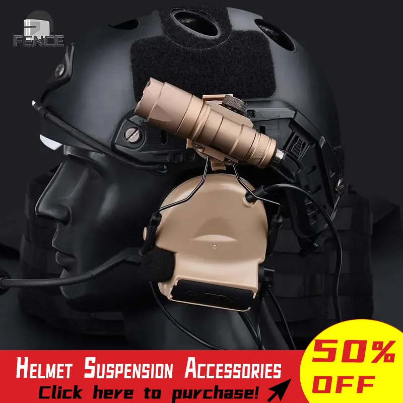 Wadsn Tactical Headset Bracket Fast Helmet Rail Mount Comtact Headphone Holder Shooting Helmet Suspension Accessories