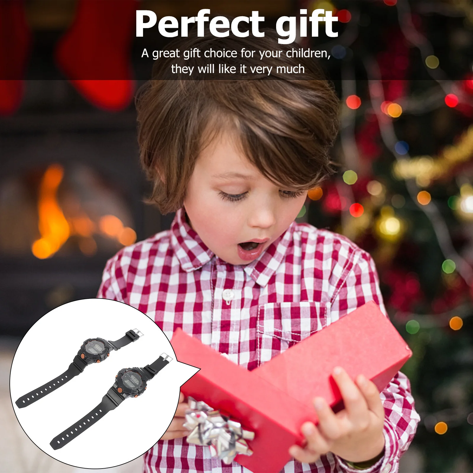 2Pcs Kids Digital Watches Clear Time Display Easy to Read Durable Material Great Gift for Family Friends Student Digital Watches