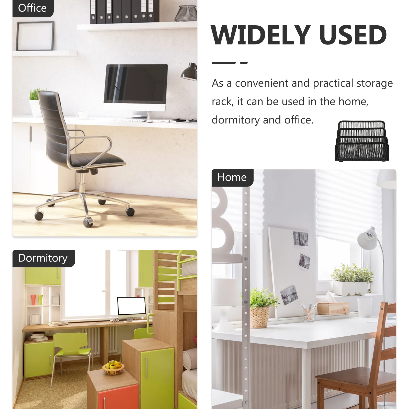 

2Pcs Multi-Layer File Holder Steel Desktop Document Organizer for Office Home Use File Storage Rack Tidy Workspace Solution