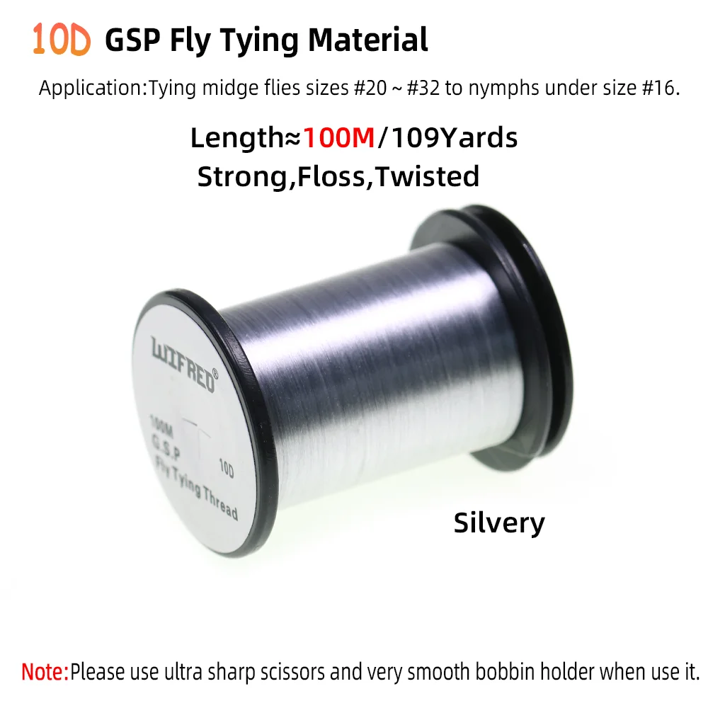 Wifreo 10D/20D/30D/50D/75D/100D/140D/200D GSP High Tensile Polyethylene Floss Line Fly Tying Material For Nymphs Dry/Wet Fly - view 2