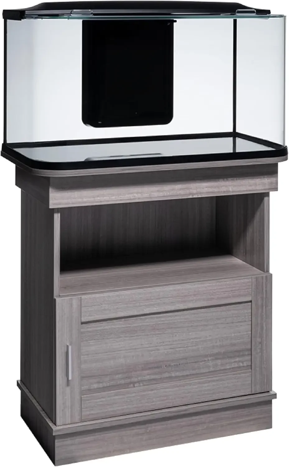 Aquarium Stand, 20 Gallons, Features Enclosed Storage Area, Display Area, Back Panel Cutout, Modern Farmhouse Look. Fish Tank So