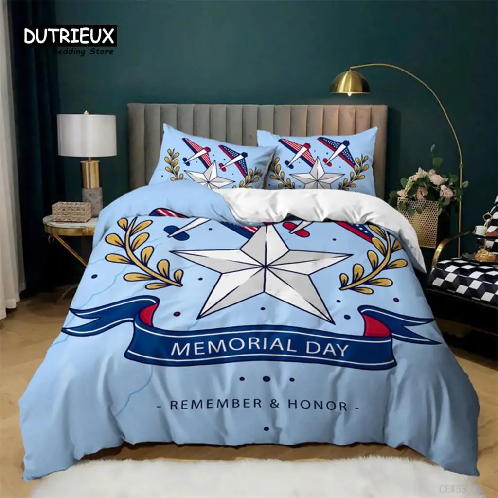 

National Flag Bedding Set King Queen Size Microfiber United States Flag 3D Print Duvet Cover With Pillowcases Bedroom Decorative