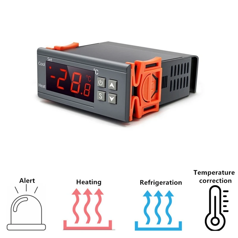 LED Digital Temperature Controller Relay Thermoregulator STC-1000 AC 110-220V 10A For Heater Freezer Fridge