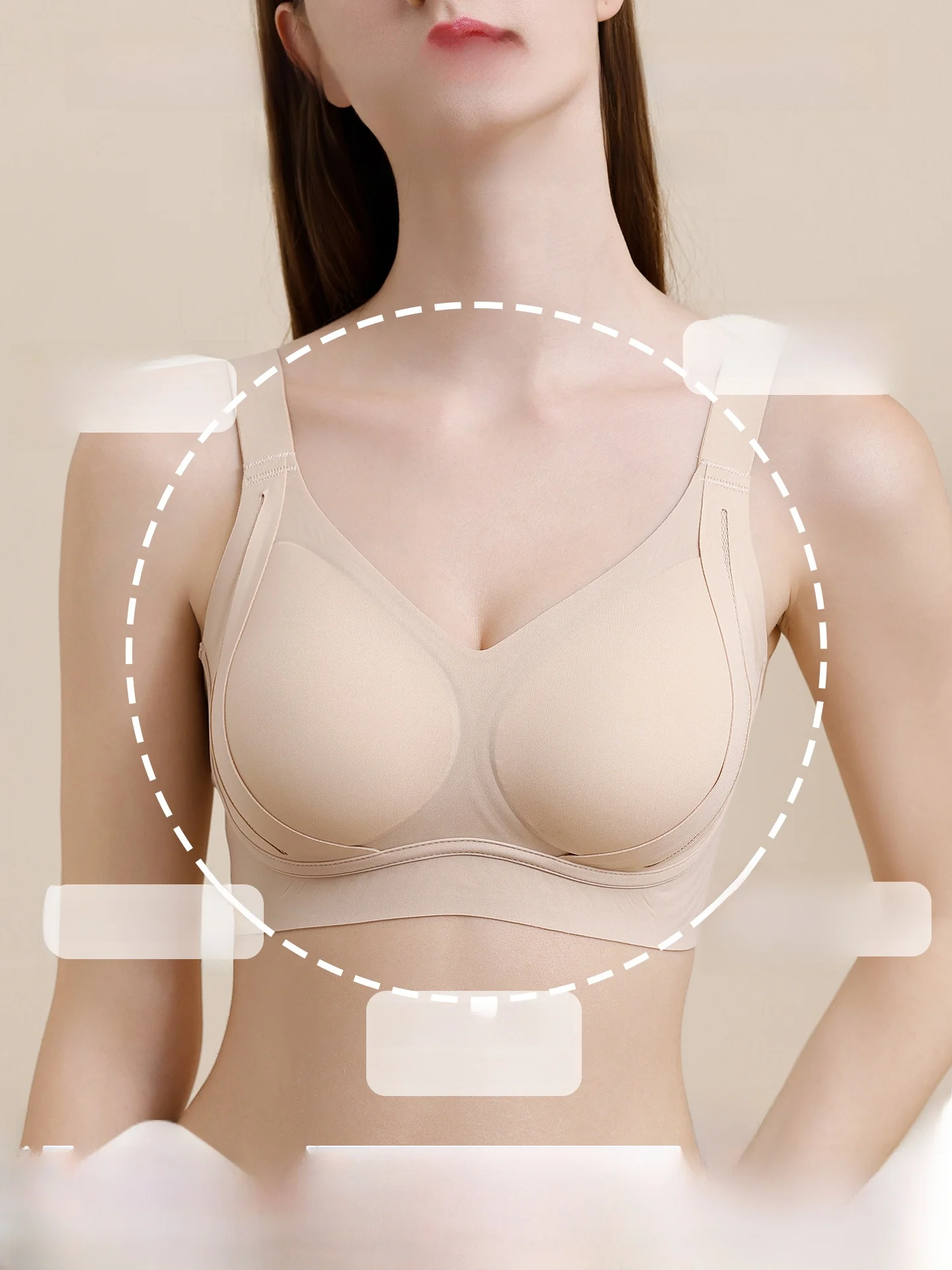 Wireless Bra Women's Invisible Underwear Gathered Small Chest Illusion Anti-Sagging Side Breast Collection New 2026 Hit