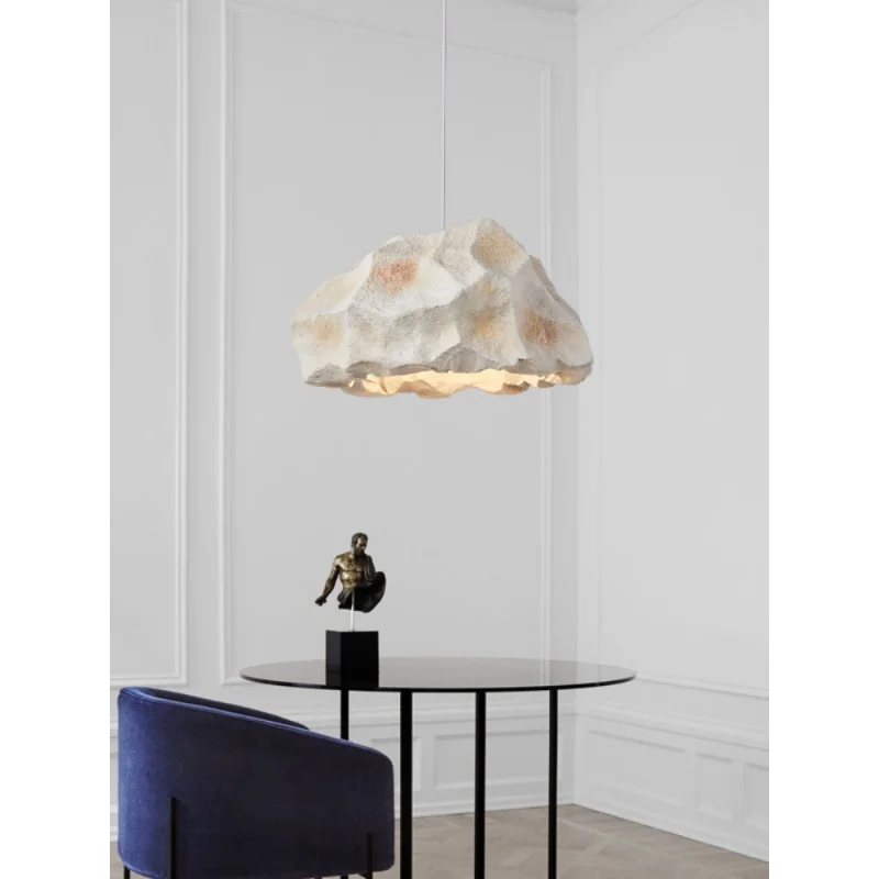 

Designer New Nordic Restaurant Chandelier Personalized Lamp Imitation Rock Micro Cement Japanese style Handmade Pedant Lamp