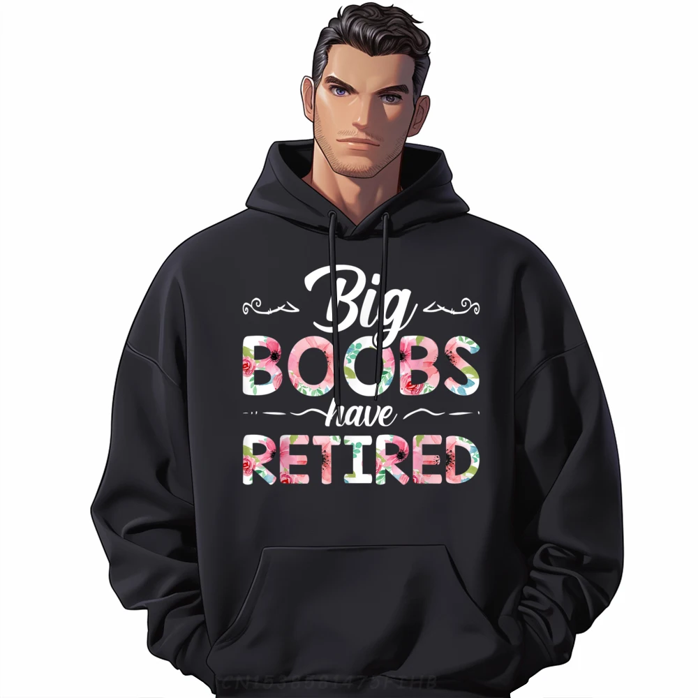 

Round Collar Big Boobs Have Retired Breast Man Sweatshirt Classic Long Sleeve Hoodies Latest Leisure Pullover For Man