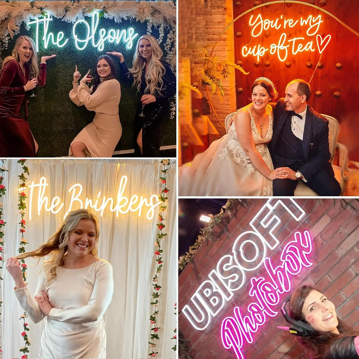 Custom Neon Sign Personalized Neon Sign For Wedding Birthday Party Cafe Bar Living Room Bedroom Home Office Decoration Backdrop