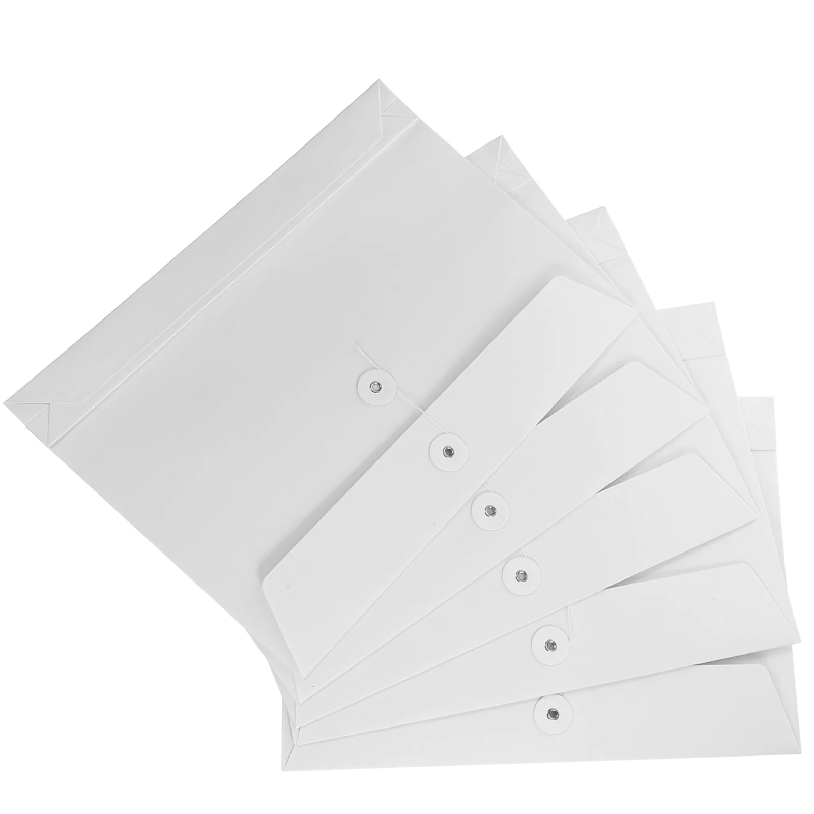 

5Pcs Document Folders with String Button Multi Size File Organizer for Home Office School Use Thick File Pocket Paper Management