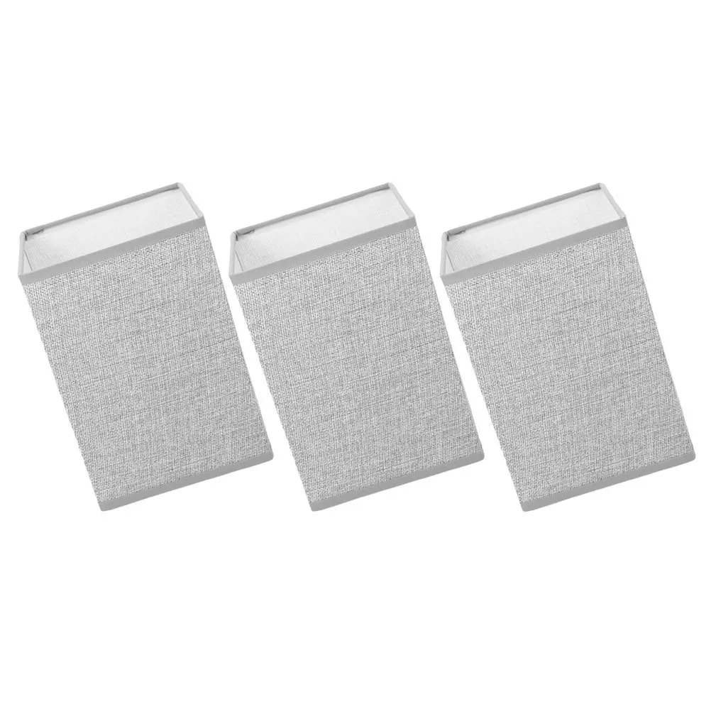 

3 pcs Square Lamp Shades Linen Texture Modern Replacement For Table Lamp Bedside Decor Light Cover Pendant Chandelier Wall