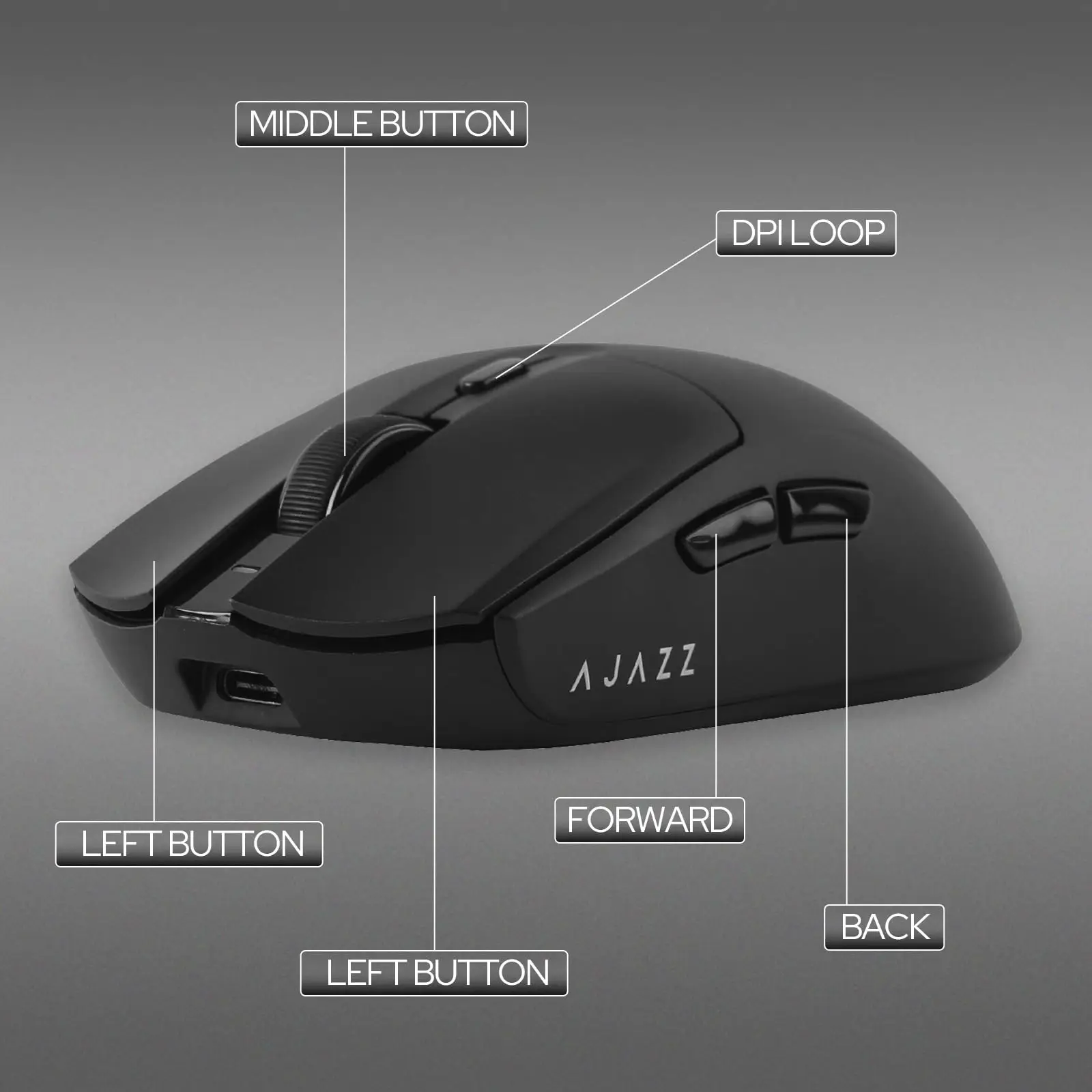 Imagem -03 - Ajazz Aj139pro Mouse para Jogos 2.4g Mouse sem Fio 59g Ultra-leve até 26000dpi Paw3395 Sensor 300mah Bateria para pc Laptop