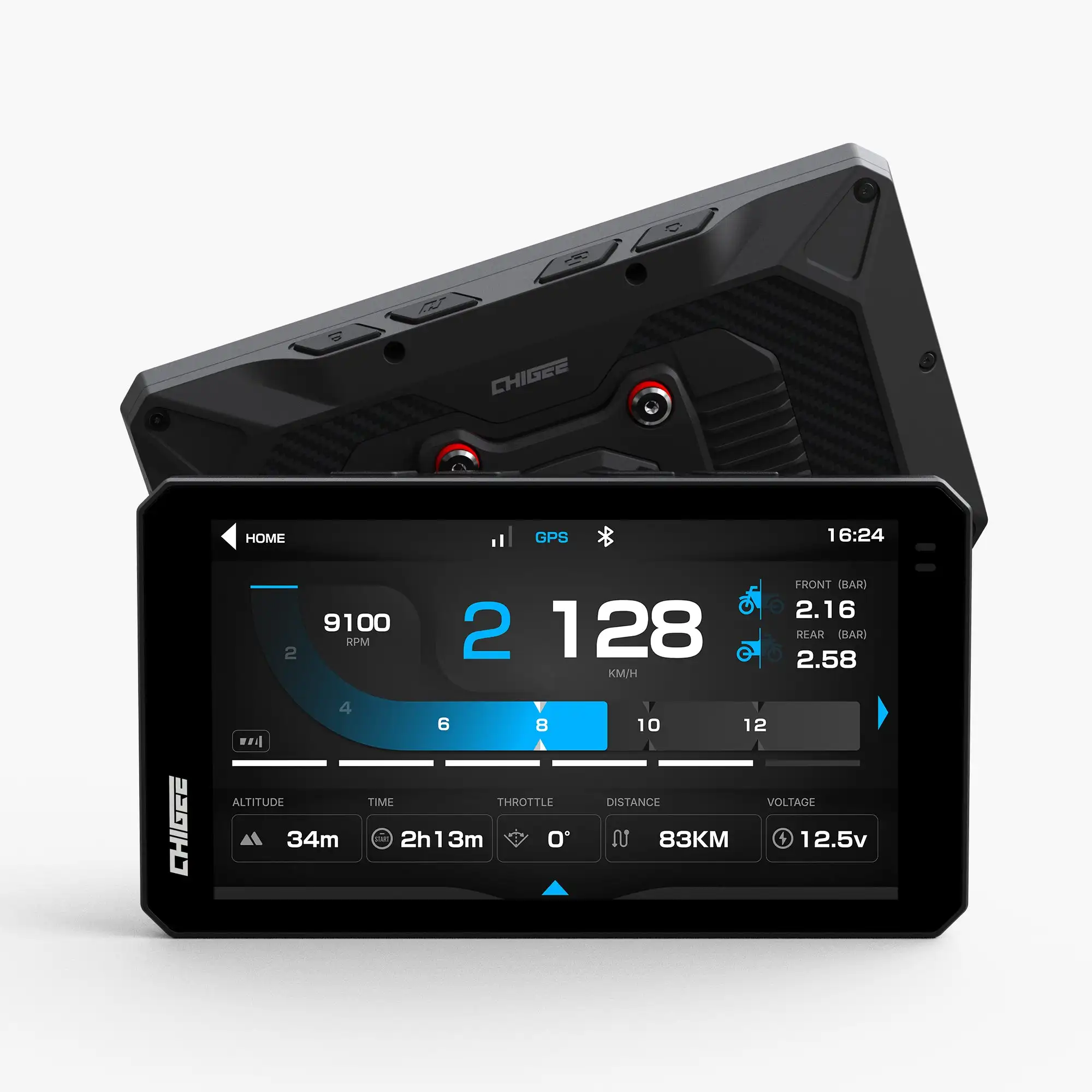 CHIGEE Aio-6 Lte App Trajectory Tracing 4g Carplay Digital Motorcycles Speedometer Motorcycle Dashcam And Display - Image 2