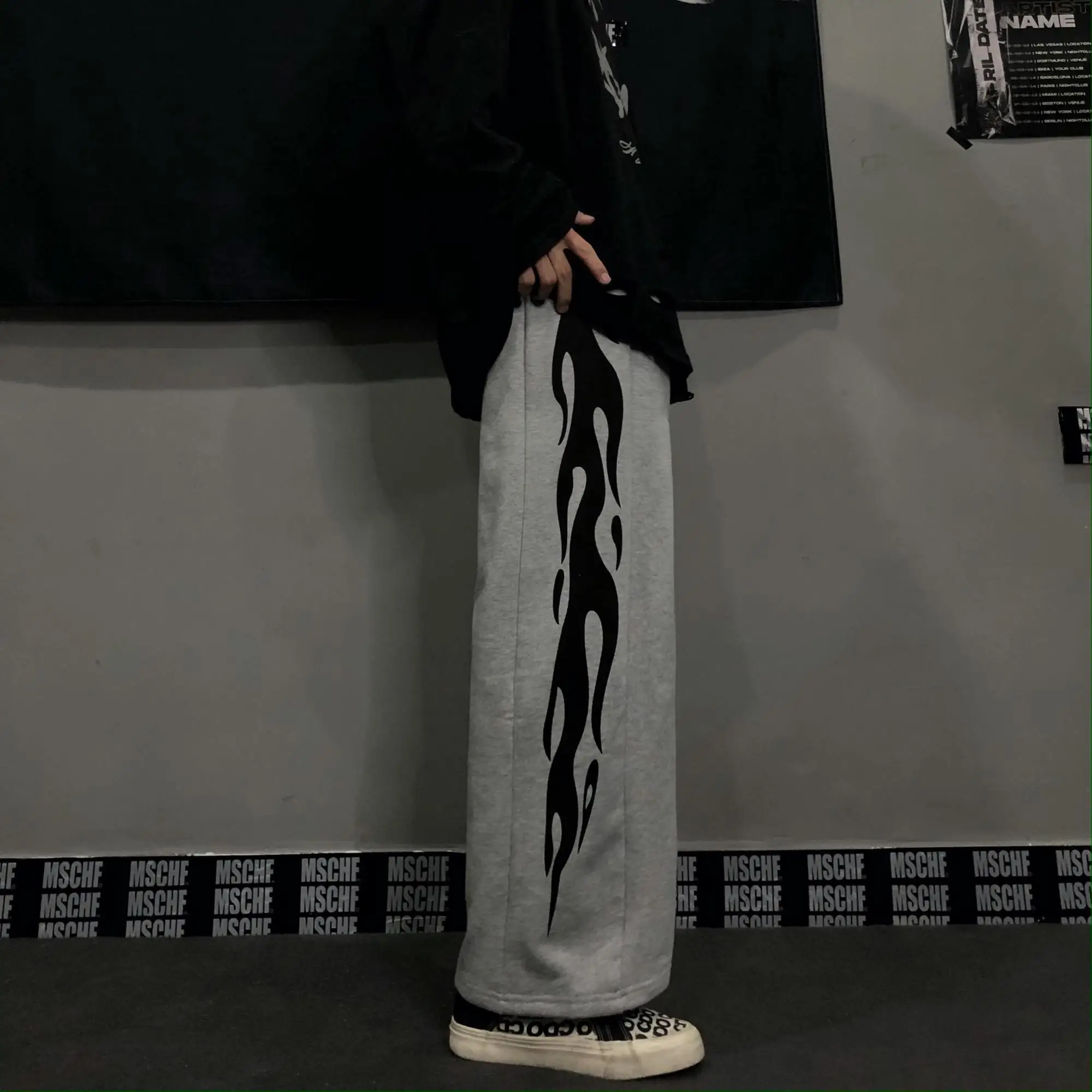 Men Women Hip Hop Straight Long Pants,3D Ink Art Print Quick Dry Trousers Streetwear Loose Casual Wide Leg Sweatpants Y2k view 4