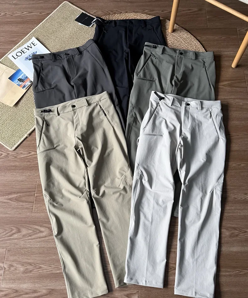Winddichte Outdoor-Hose mit geradem Bein für Herren – Robuste Freizeithose zum Wandern, für den Arbeitsweg und den täglichen Gebrauch – Detail 2