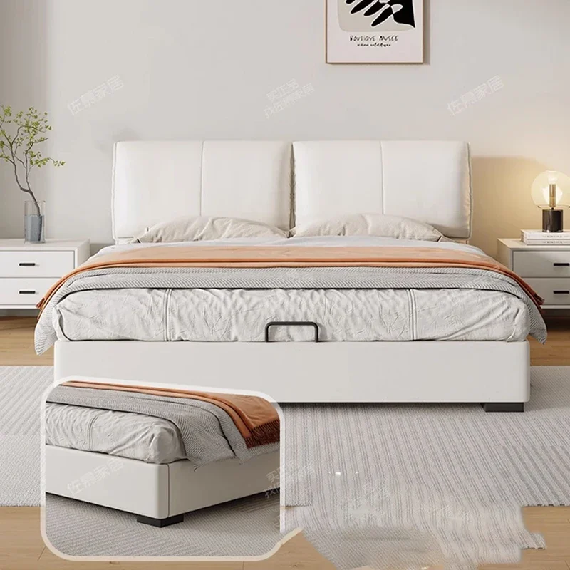 

Storage Master Double Bed Wooden Frame Modern Simple Double Bed Drawer White Camas Moderrnas Inteligentes Bedroom Furniture