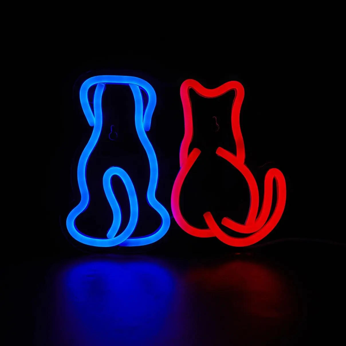 Chi-Buy 1PC psi przyjaciele kształt Neon LED znak USB zasilany do sypialni dekoracja ścienna znaki neonowe nadaje się na wakacje