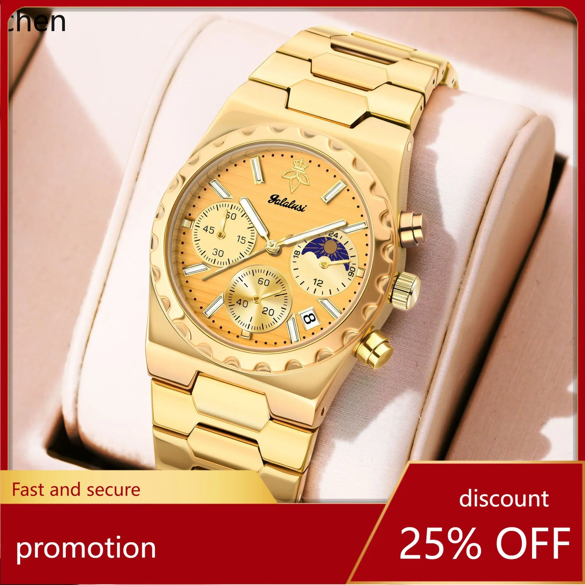 

Zml men's quartz watch - business wristwatch with multiple functions