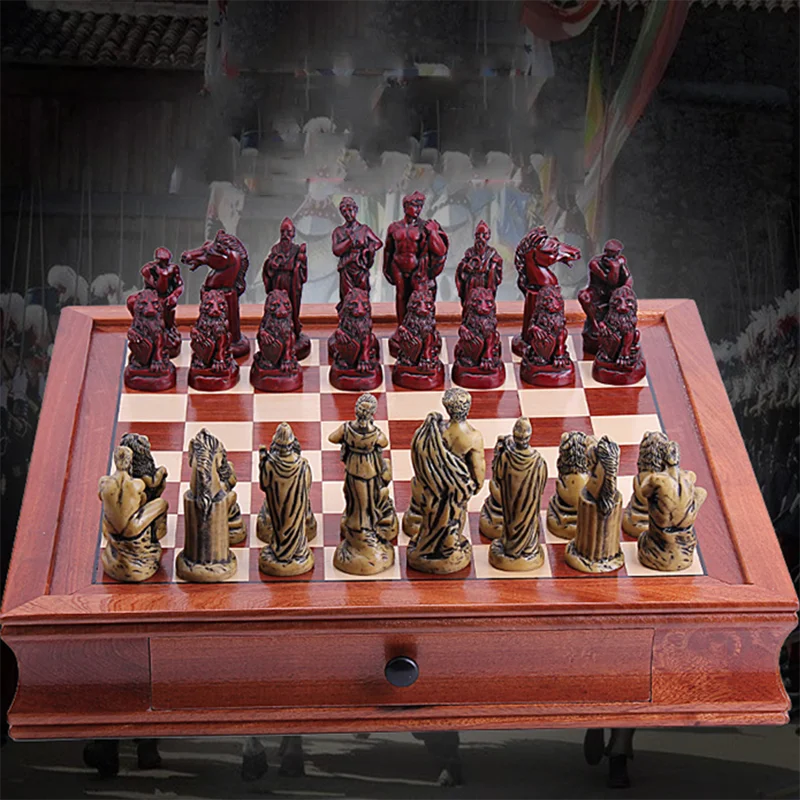 

Professional Tournament Board Chess Woodengame Table Medieval Unusual Chess Souvenir Retro Historical Jeux Entertainment OA50XQ