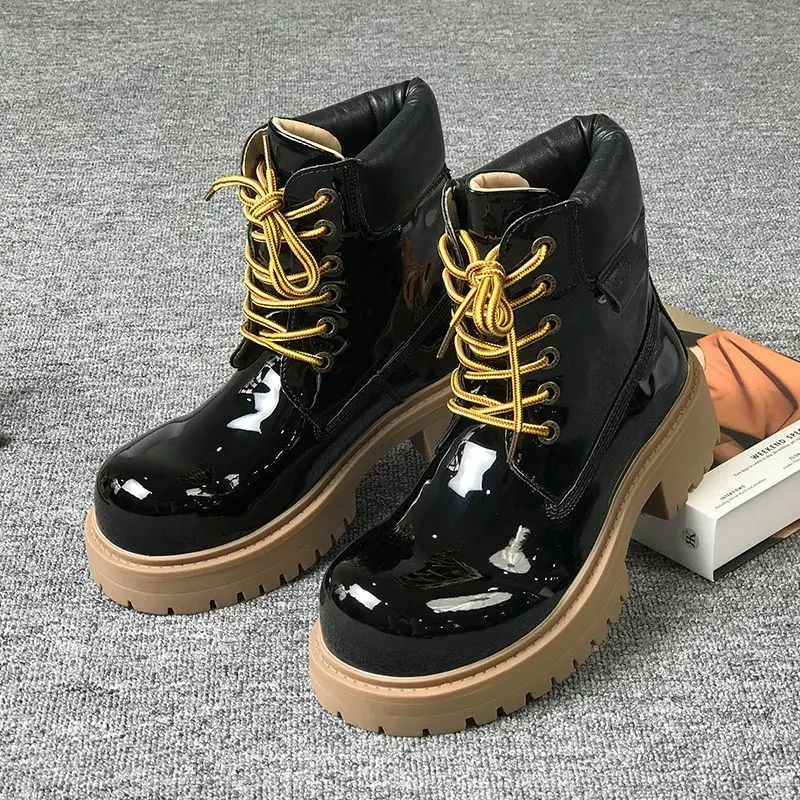 

Новые мужские ботинки в рабочем стиле, высокие, на толстой подошве, мотоциклетные, высококачественные мужские ретро-ботинки, износостойкие повседневные ботинки, мужские ботинки