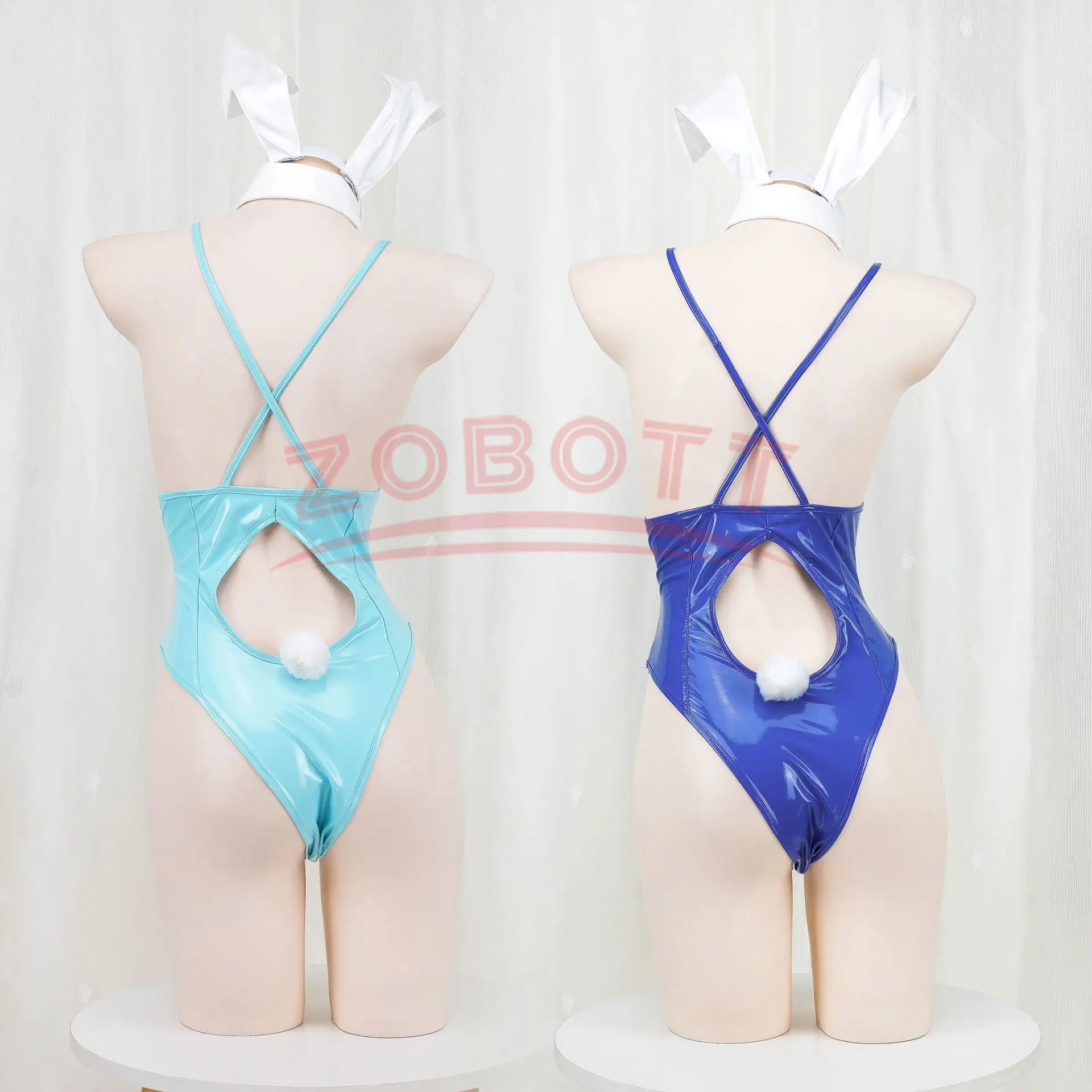 Anime Game Blue Archive Cosplay Costumes Sexy Patent Leather Playboy Bunny Role Play Costume Halloween Party Jumpsuits