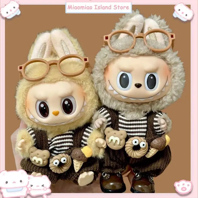 

For17cm Labubu Clothing Sitting Party Animal Dolls Clothing Accessories First Second And Third Generation Dolls Clothing SetCute
