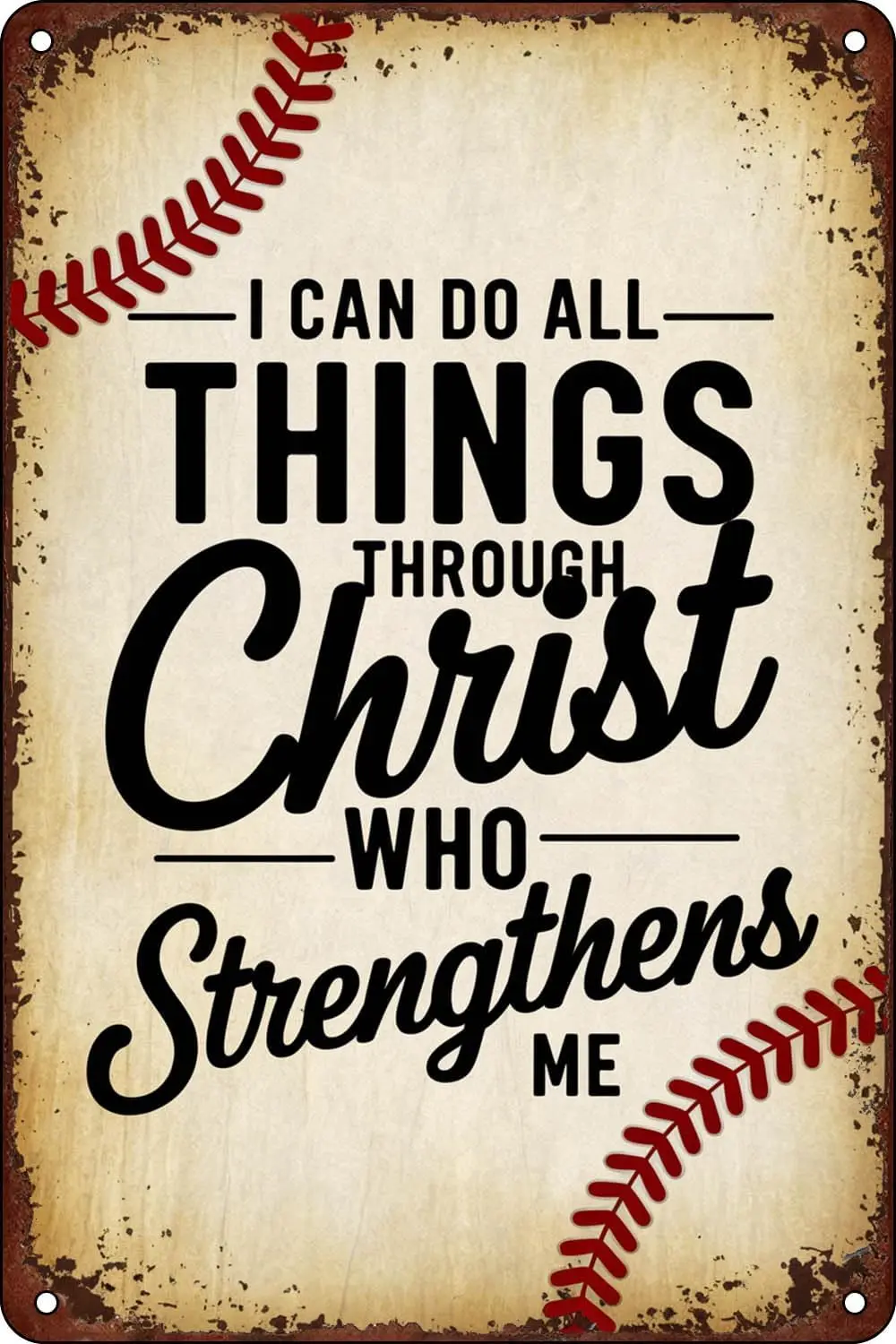 Vintage Baseball Metal Sign Baseball Room Decor Sports Decor Boys Bedroom Baseball Tin Sign Gift Baseball Wall Art Decor 8x sign