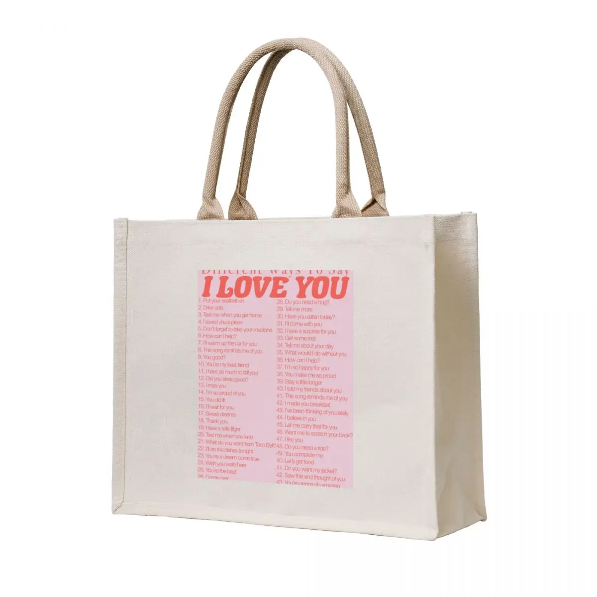 

Different Ways to Say, I Love You Tote Bag bags luxury women reusable shopping bags personalized tote