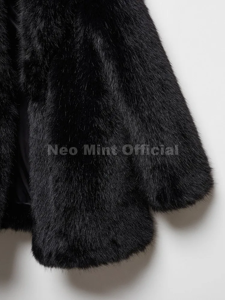 2025 الشتاء العلامة التجارية مصمم رقيق ايكو الثعلب الفراء سترة التلابيب فو الفراء معطف المرأة فروي معاطف فتاة أنيقة معاطف طويلة