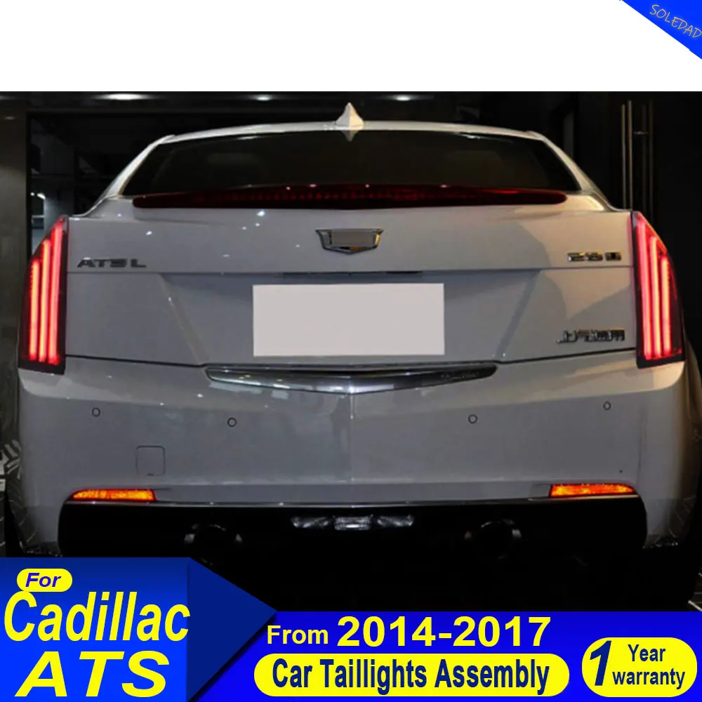 

Задние фонари для Cadillac ATS 2014-2017 и ATS-V с анимацией запуска и последовательным сигналом поворота, комплект задних фонарей в сборе