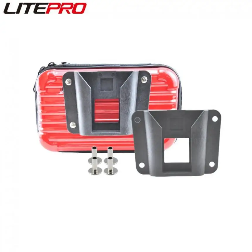 LP Litepro الصلب شل التخزين Panniers حامل بلاستيك مشبك مع مسامير للدراجات Brompton لتقوم بها بنفسك خنزير الأنف حقيبة محول
