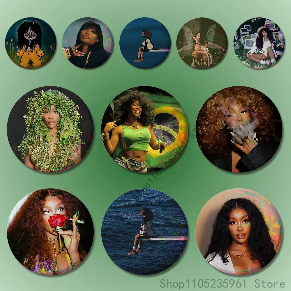 

S-SZA SOS 32mm 58mm 75mm 44mm 25mm Anime Badges Brooches DIY Pins Decorations Birthday Valentine Gifts