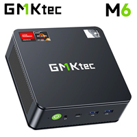 GMKtec M6 AMD Ryzen 5 6600H Mini PC Threads DDR5 5600MHz M.2 SSD BT5.2 USB3.2*3 HDMI DP 4K@60Hz Desktop Gaming Office Computer