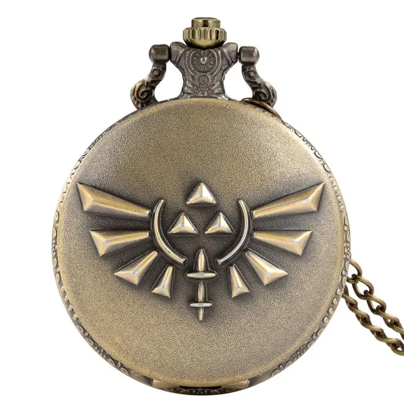 Classic Bronze Legend Quartz Pocket Watch Chain Clock Quartz Analog Pendant Vintage 30cm/80cm Chain Necklace Gifts for Men Women