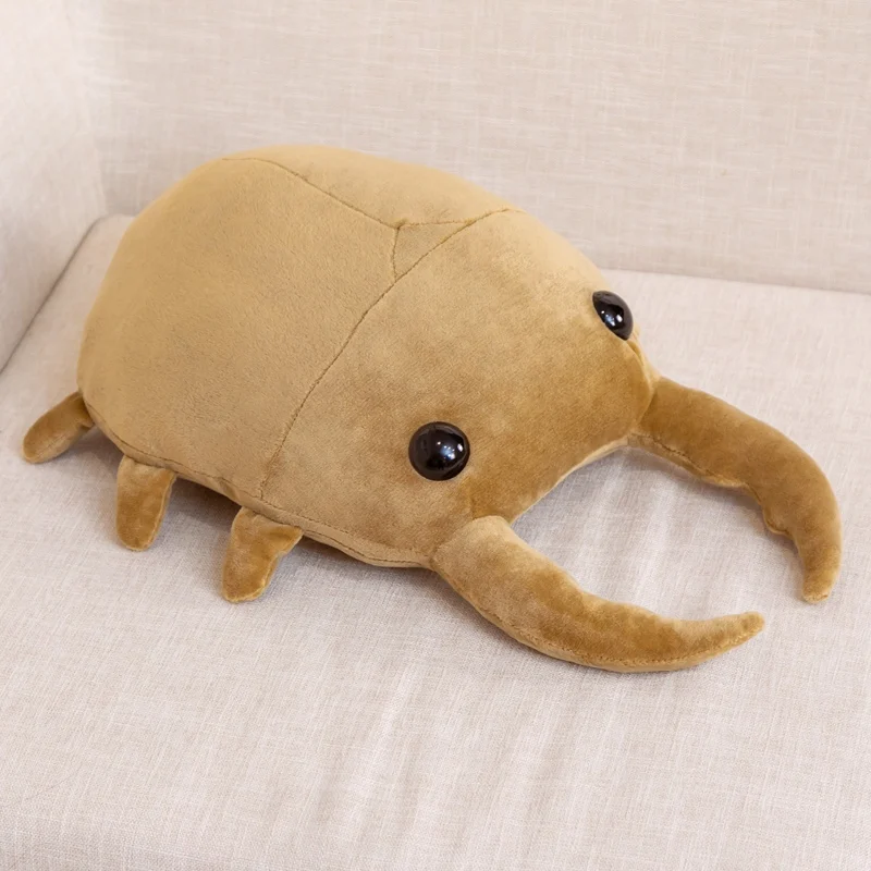 50-60cm Simulated Beetle Plush Toy Fun Trypanosoma Stag Beetle Rhinoceros Beetle Insect Doll Stuffed Animal Pillow Gifts for Kid