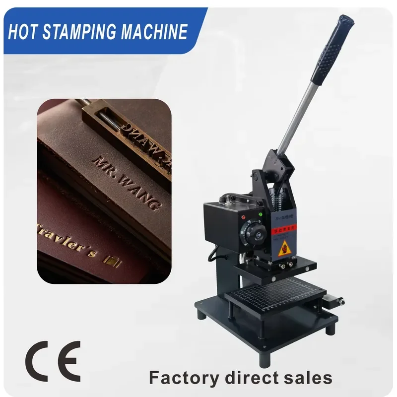Manual Hot Foil Stamping Bronzing Embossing Heat Press for Leather Gift Logo DIY Letterpress Printing