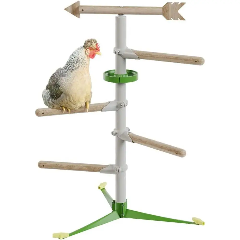 

Durable Wooden Chicken Perch - Multifunctional Roosting and Treat Dispenser for Yard Fun