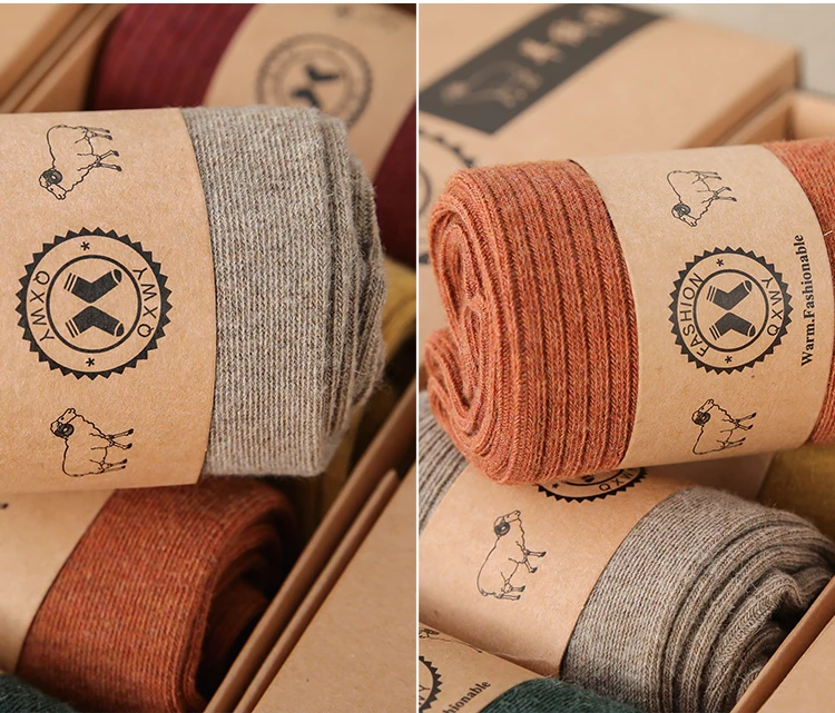 Feinwollsocken, Winterdick gestrickte, knöchelfreie Wadensocken, lange Beinwärmer für Stiefel, Wadensocken mit Futter – Detail 6