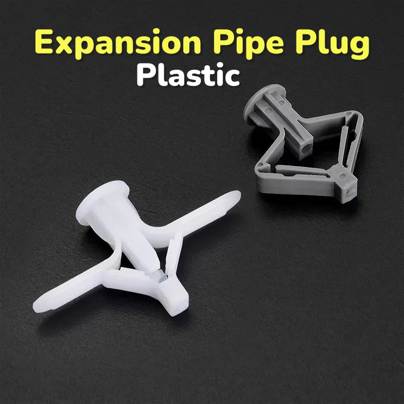White/Gray Plastic Airplane/Butterfly Wing Shape Expansion Pipe For M3.5 Expansion Drywall Anchor Screw