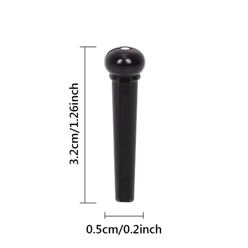 Miwayer 6Pcs Classic Guitar Bridge Pins Plastic Universal String Mounting Fasteners for Folk Guitar