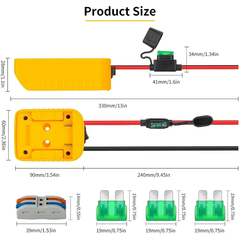 Bateria zewnętrzna konwerter adaptera do baterii Dewalt 18V 20V DIY akcesoria do elektronarzędzi konwersja akumulatora przedłużacza elektrycznego