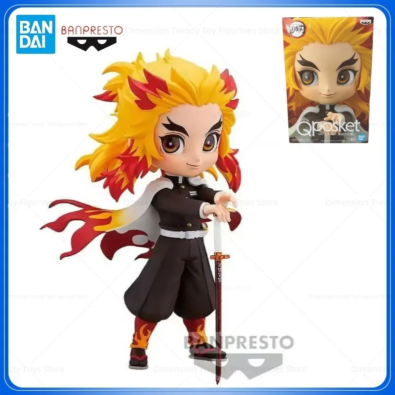 

In Stock Bandai Banpresto Q Posket Demon Slayer Rengoku Kyoujurou Anime Action Figures Model Toys Gift for Children DT