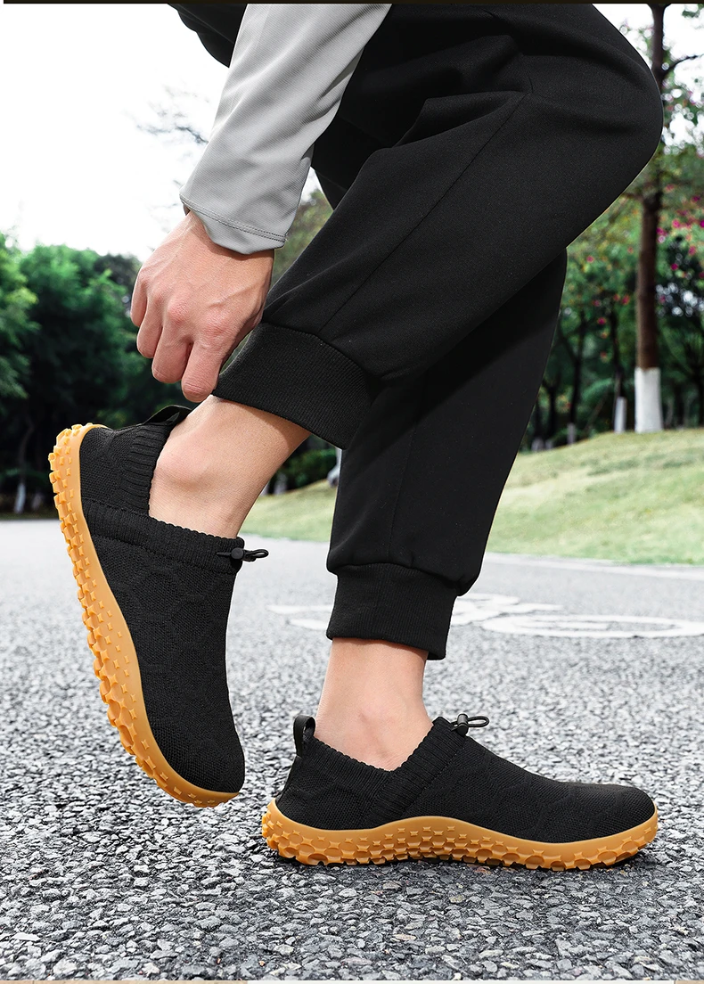 Neue Herren-Barfußschuhe mit breiter Passform, rutschfeste, atmungsaktive Wanderschuhe für Herren, verschleißfeste, leichte Laufschuhe, Größe 36–48 – Detail 14